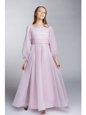 Kanilla 5553 Kız Çocuk Uzun Kol Abiye