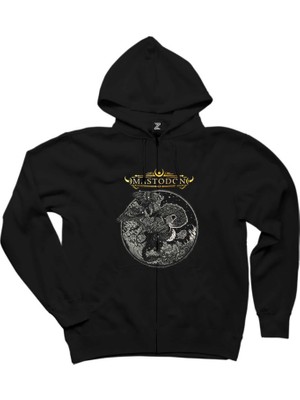 Mastodon Cold Dark Place Siyah Fermuarlı Kapşonlu Sweatshirt