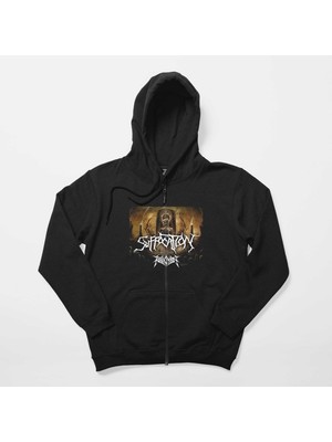 Suffocation With Special Guests Siyah Fermuarlı Kapşonlu Sweatshirt