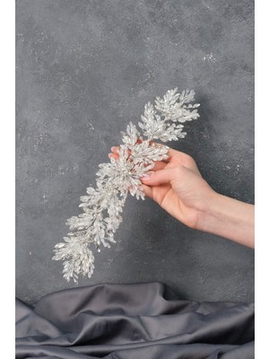 Hayalperest Boncuk Arden Kristal Boncuklu Saç Bandı ve Gelin Kına Tacı