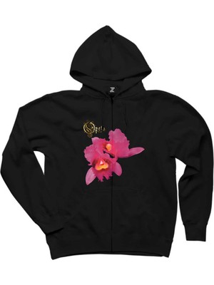 Opeth Orchid Siyah Fermuarlı Kapşonlu Sweatshirt