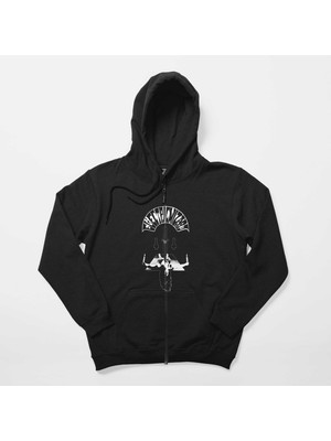 Electric Wizard Cvlt Nation Collab Siyah Fermuarlı Kapşonlu Sweatshirt