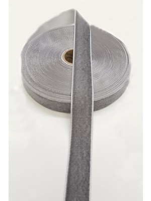 Hayalperest Boncuk Gri Kadife Kurdele 2 cm