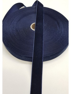 Hayalperest Boncuk Lacivert Kadife Kurdele 2 cm