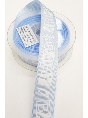 Mavi Baby Baskılı Grogren Kurdele 2,5cm