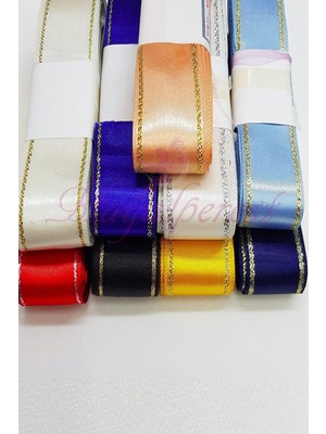 Hayalperest Boncuk Simli Saten Kurdele   3cm