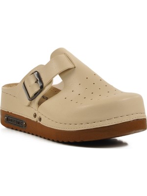 Bej Anatomik Unisex Sabo Terlik 07-008 G