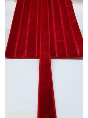Hayalperest Boncuk Hayalperest Kırmızı Kadife Kurdele 2 cm Boncuklu Süsleme Malzemesi 1 Metre Üzerinde Kullanım