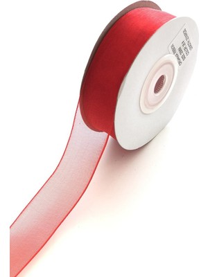 Kırmızı Renk Organze Kurdele 2 cm