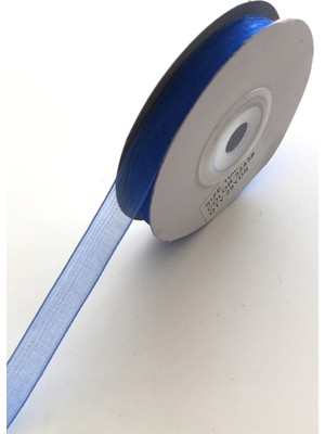 Saks Mavi Organze Kurdela 1 cm