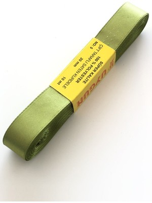 Hayalperest Boncuk Fıstık Yeşili Saten Kurdele 2 cm