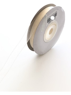 Krem Renk Organze Kurdele 1 cm