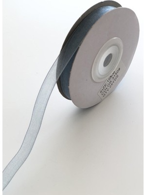 Gri Renk Organze Kurdele 1 cm
