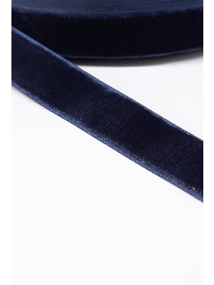 Hayalperest Boncuk Lacivert Kadife Kurdele 2 cm