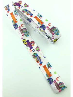 Hayalperest Boncuk Şekerleme Baskılı Grogren Kurdele 10 mt