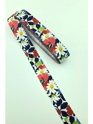 Hayalperest Boncuk Papatya Çiçek Figür Baskılı Grogren Kurdele 10 mt