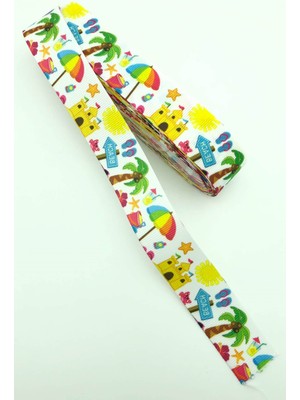 Hayalperest Boncuk Tatil Figürlü Baskılı Grogren Kurdele 10 mt