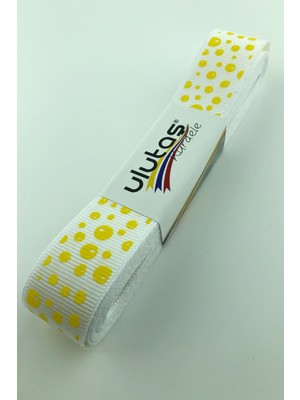 Ulutaş Sarı Puanlı Baskı Grogren Kurdele 2,5 cm