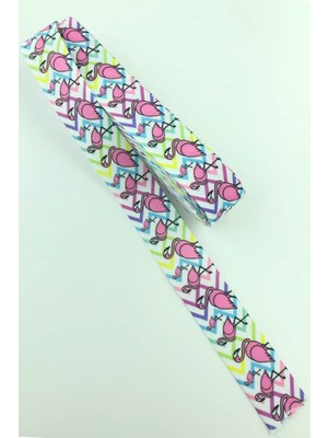 Hayalperest Boncuk Zikzaklı Flamingo Desenli Grogren Kurdele 10 mt