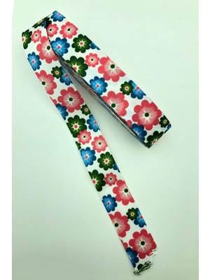 Hayalperest Boncuk Iri Papatya Baskılı Grogren Kurdele 10 mt