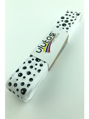 Ulutaş Siyah Puanlı Baskı Grogren Kurdele 2,5 cm