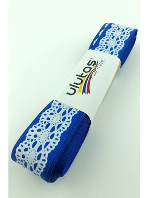 Ulutaş Saks Mavi Desenli Saten Kurdele 2,5 cm