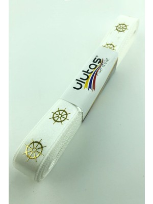 Ulutaş Gold Dümen Varak Baskılı Saten Kurdele 1,5 cm