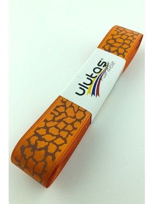 Ulutaş Turuncu Kırçıl Desen Baskılı Saten Kurdele 2,5 cm