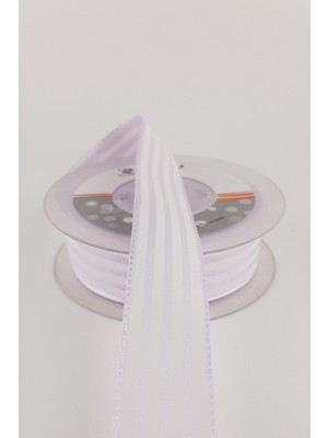 Ulutaş Lila Çizgili Tafta Kurdele 20 mt