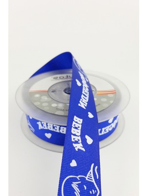 Ulutaş Saks Mavi Hoş Geldin Bebeğim Baskılı Grogren Kurdele 2,50 cm 20 mt