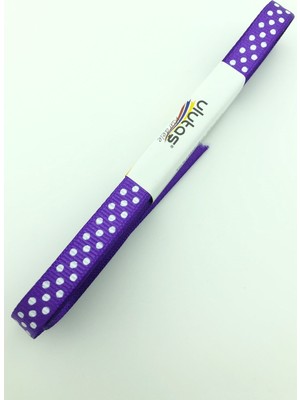 Ulutaş Mor Puantiyeli Grogren Kurdele 1 cm