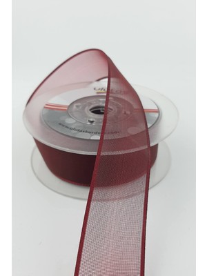 Ulutaş Bordo Düz Şifon Kurdele 2,5 cm 20 mt