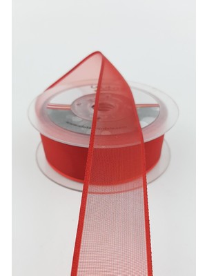 Ulutaş Kırmızı Düz Şifon Kurdele 2,5 cm 20 mt