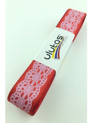 Ulutaş Desenli Saten 2,5 cm Kurdele