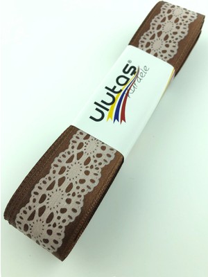 Ulutaş Desenli Saten Kurdele 2,5 cm