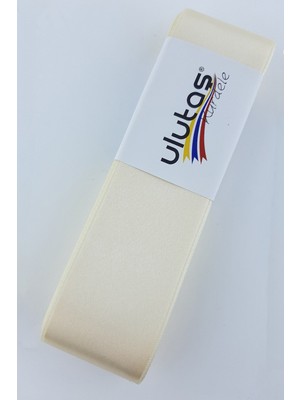 Ulutaş Koyu Krem Saten Kurdele 4 cm 10 mt