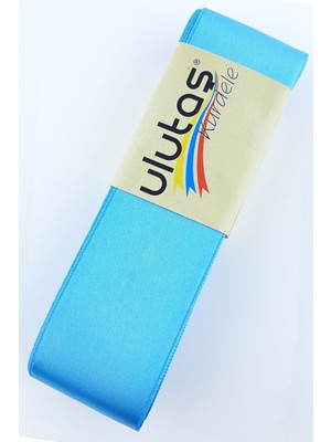 Ulutaş Turkuaz Mavi Saten Kurdele 4 cm 10 mt