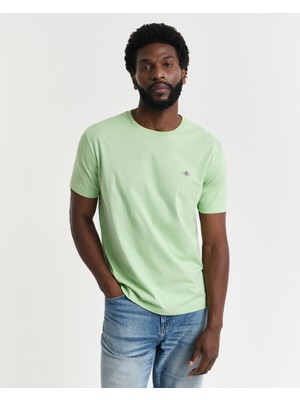 Gant Erkek Yeşil Regular Fit Bisiklet Yaka T-Shirt 2003184.342