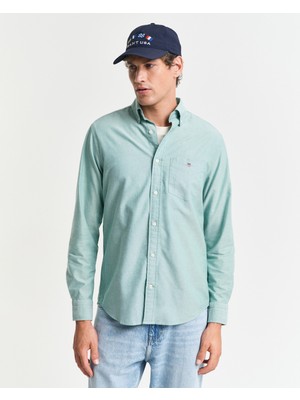Gant Erkek Yeşil Regular Fit Düğmeli Yaka Gömlek 3000200.322