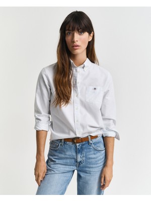 Gant Kadın Mavi Regular Fit Düğmeli Yaka Gömlek 4300502.455