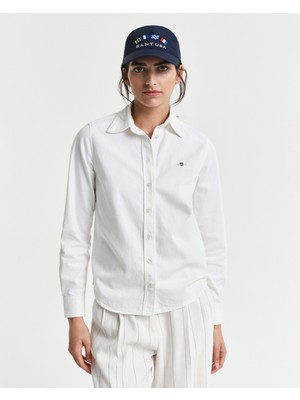 Gant Kadın Beyaz Regular Fit Klasik Yaka Gömlek 4300381.110