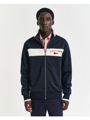 Gant Erkek Lacivert Regular Fit Dik Yaka Logolu Sweatshirt 2067018.433