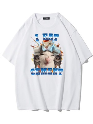 Brz Collection  Oversize I Eat Cement T-Shirt