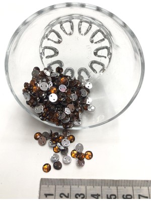 Hayalperest Boncuk Yuvarlak Kahve Plastik Dikme Taş 20 gr