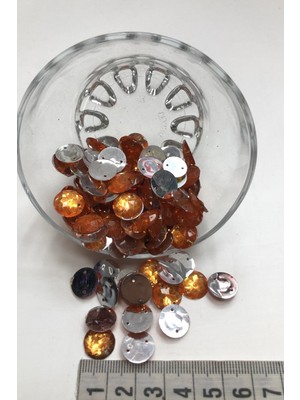 Hayalperest Boncuk Turuncu Yuvarlak Plastik Dikme Taş 20 gr