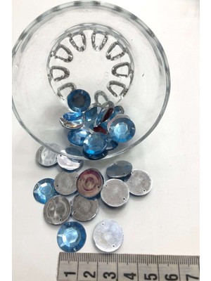 Hayalperest Boncuk Yuvarlak Mavi Plastik Dikme Taş 20 gr