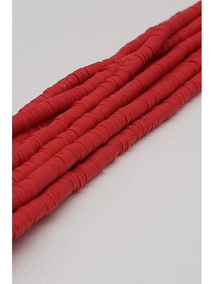Hayalperest Boncuk Kırmızı Fimo Hamur Boncuk 6mm