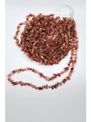 Hayalperest Boncuk Kızıl Kahve Rengi Çakıl Taşı Boncuk