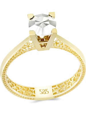 T51 Tuğrul Altın Altın Tektaş Yüzük T073939