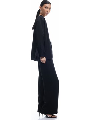 Koton Yüksek Bel Geniş Paça Kumaş Palazzo Pantolon